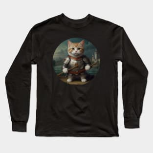 Cute cat knight Long Sleeve T-Shirt